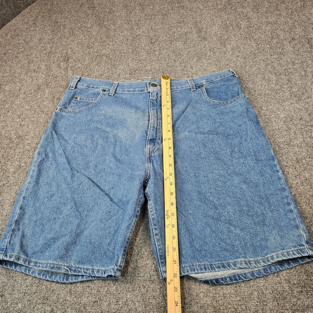 Backroad Blues Denim Mens Jean Shorts Blue Mid Wash 100% Cotton Size 42 125480